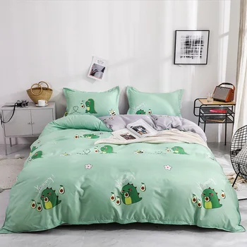 

Cartoon blue Bedding Sets High quality Super Soft Quilt cover Nordic Simple dinosaur Duvet cover home textiles cute bedclothes