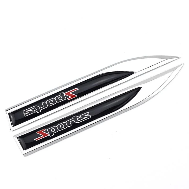 

3D Car Styling Side Wing Badge Emblem Fender Sport Car Sticker For Peugeot RCZ 206 207 208 307 308 408 508 2008 3008 4008 5008