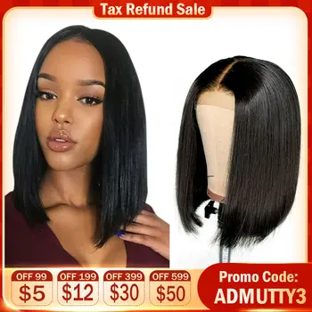 

Malaysian Lace Front Human Hair Wigs For Black Women Remy Straight Short Human Hair Bob Wigs 13*4 Lace Front Bob Wig Admutty