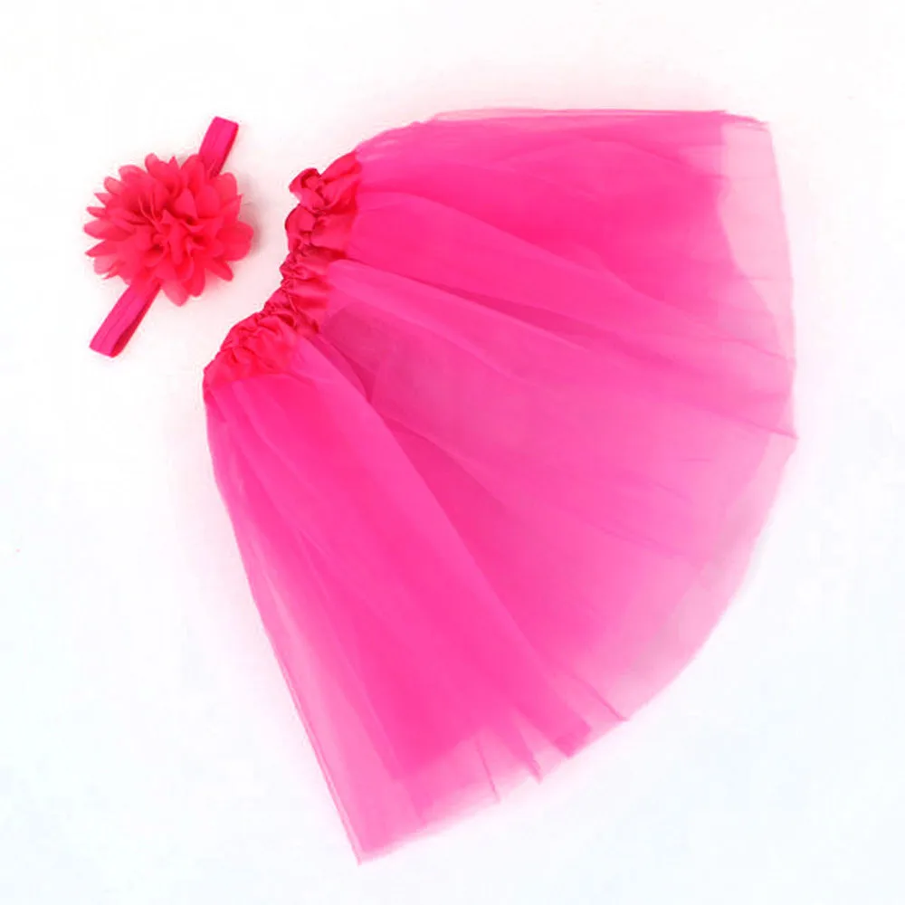 Baby Girls Infant Newborn Tutu Short Skirts Lace Floral Tutu Skirt Headband Set Headband Set tutu skirt girls skirts