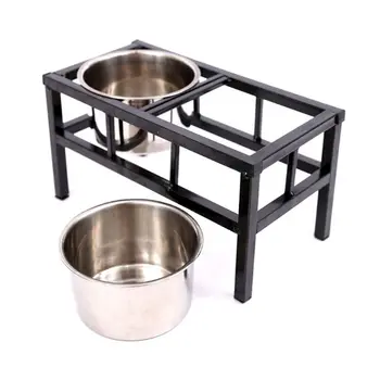 

Raised Elevated Dog Feeder Stand with 2 Removable Stainless Steel Pet Food Bowls H55A