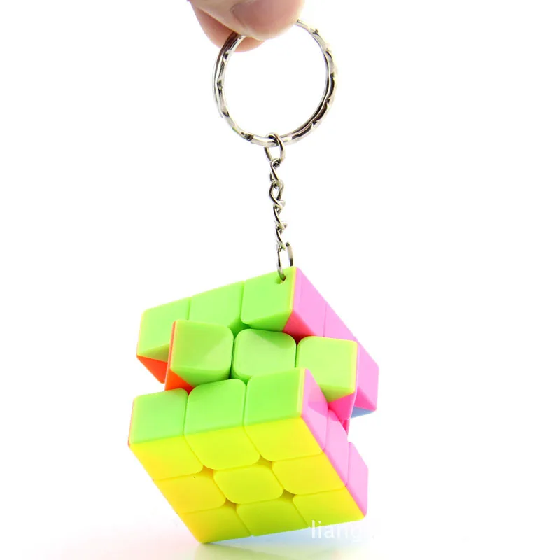 [Yuxin Kirin трехслойный Цветной Кубик Рубика] отверстие-клейкая бумага конфеты-цветной Портативный Ключ Релаксация брелок 3-заказ 3,5 C