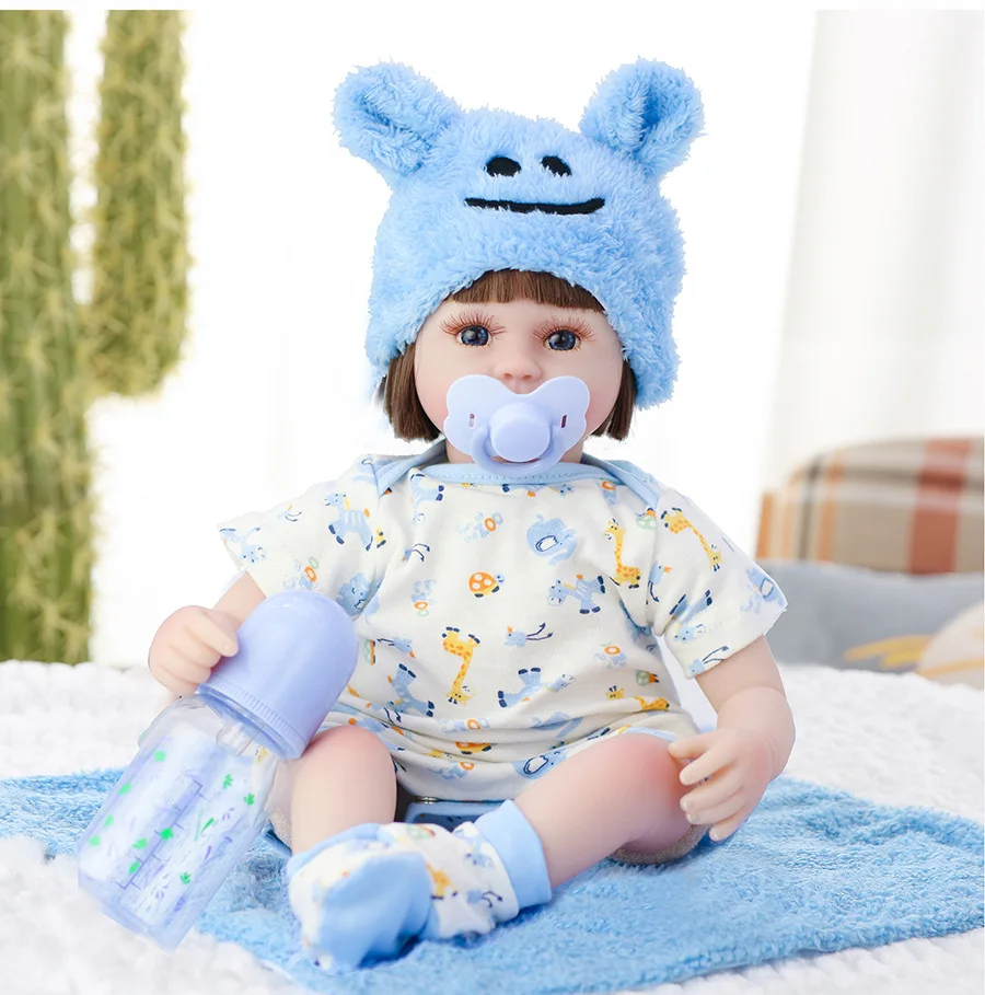 

Cute Kids Soft Silicone Reborn Dolls Lifelike Bebe Newborn Princess Babie Girl Toy Birthday Gifts Child Bedtime Early Education
