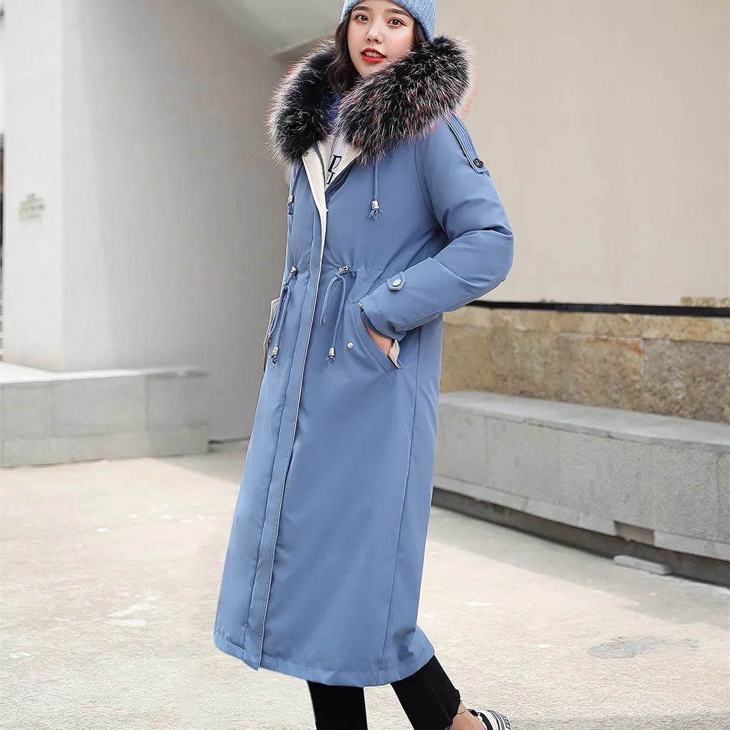 JAYCOSIN женские зимние пальто длинные хлопковые повседневные меховые куртки с капюшоном женские толстые теплые зимние женские пальто 19Sep17