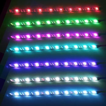 

Neon Lamps Light Bar Light Bulbs Decor RGB Glitter Strip 12pcs RGB LED