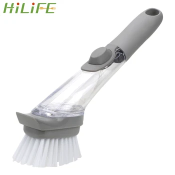 

HILIFE Washing Dish Brushes Sink Floor Cleaning Tools Cleaning Brush Scrubber With 3Pcs Non-Stick Oil Scouring Pad