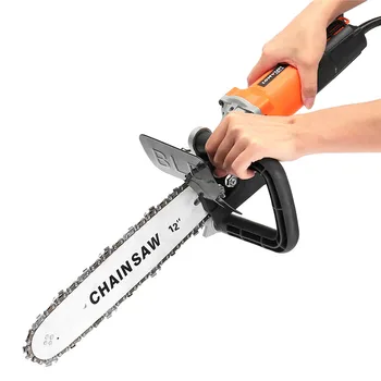 

12 Inch Electric Chain Saw Converter Chainsaw Bracket Tree Felling Saw Changed Angle Grinder M10 Into Chain Saw