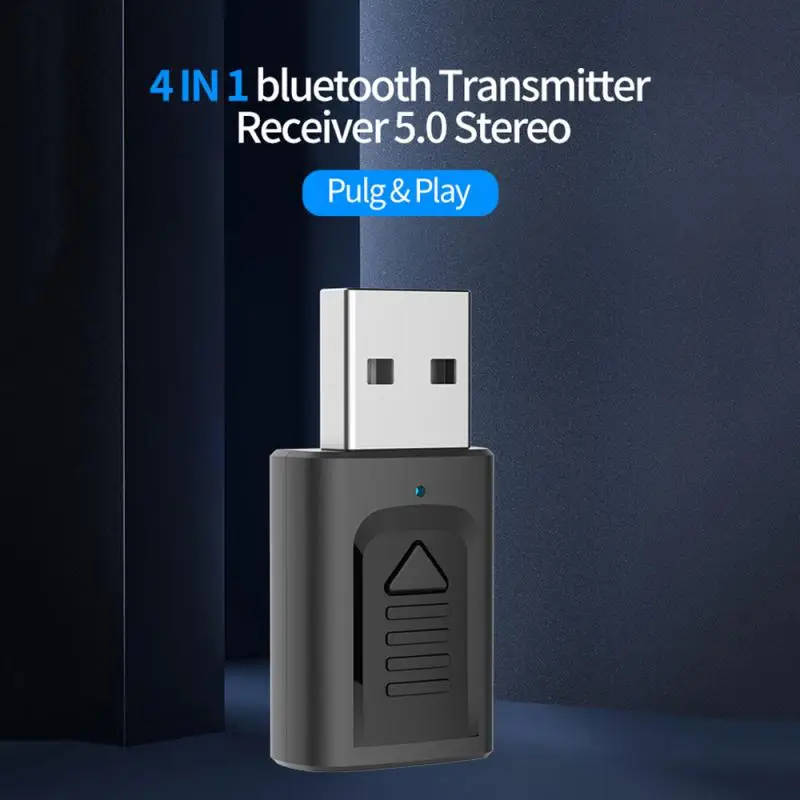4 в 1 Bluetooth 5 0 аудио приемник передатчик мини стерео 3 мм Aux кабель для ТВ компьютера