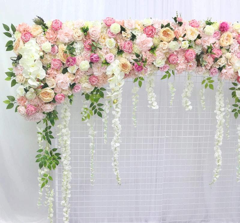 JAROWN Artificial Fake Flowers Rose Hydrangea Flower Row Wedding Arch Decoration Home Party Background Decor Flores Artificiales (3)
