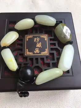 

Natural raw hetian jade bracelet bangle hand-carved jadite jade beads bracelets for men jade jewelry real jade gift