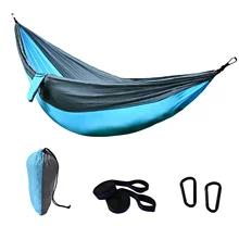 Hamac en tissu de Parachute 210t, deux couleurs, produits d'extérieur