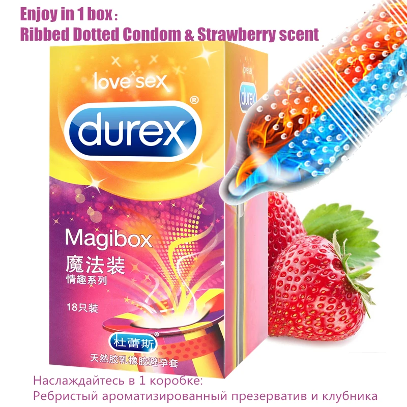 Презервативы Durex Magibox XXL большого размера 56 мм ребристые презервативы в горошек с