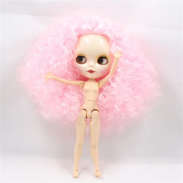 Neo Blythe Doll with Pink Hair, White Skin, Shiny Cute Face & Custom Jointed Body 1