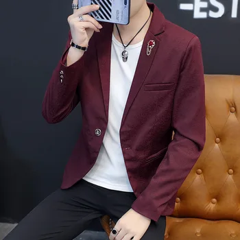 

BO 2019 autumn leisure suit men's cultivate one's morality fashion suits business fashion long-sleeved suit