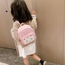 Милый рюкзак с рисунком кота для девочек, детский школьный рюкзак, детский мини-рюкзак из искусственной кожи, школьный рюкзак для девочек, детский рюкзак