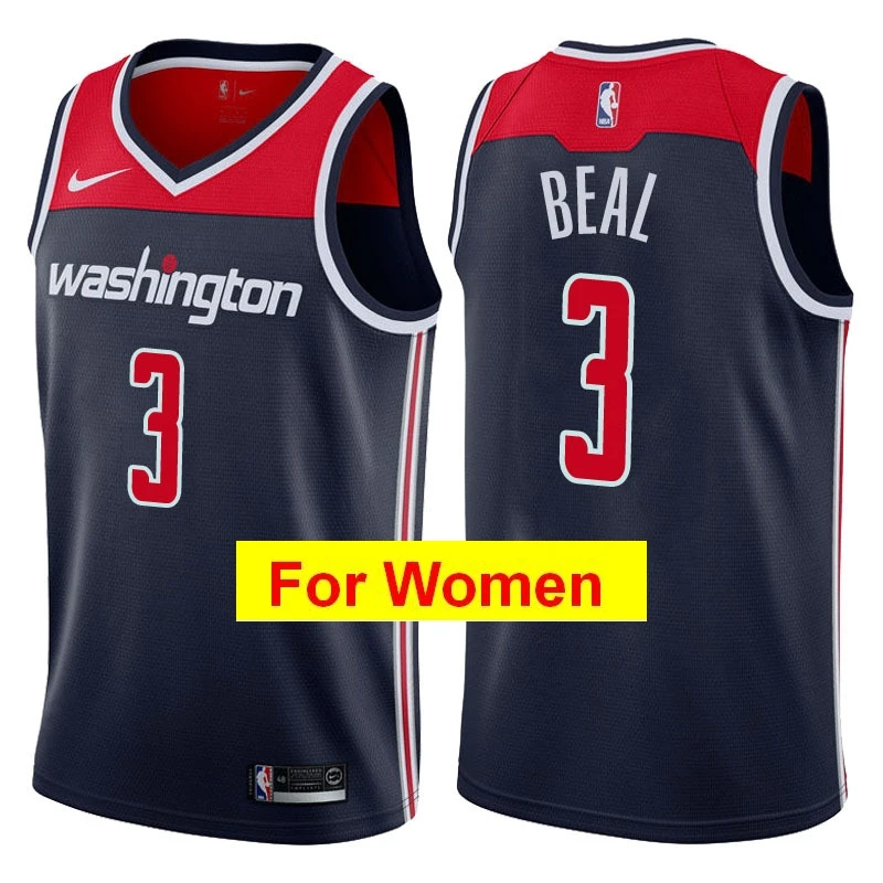 Бежевый Washington Bradley Beal Джон Стены Баскетбол Рубашки с коротким рукавом для женщин - Цвет: Бежевый