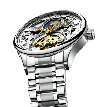 

TEVISE Men Automatic Self Watch Luxury Mechanical Watches Stainless Steel Bracelet Luminous Auto Date Wristwatches Clock T820A