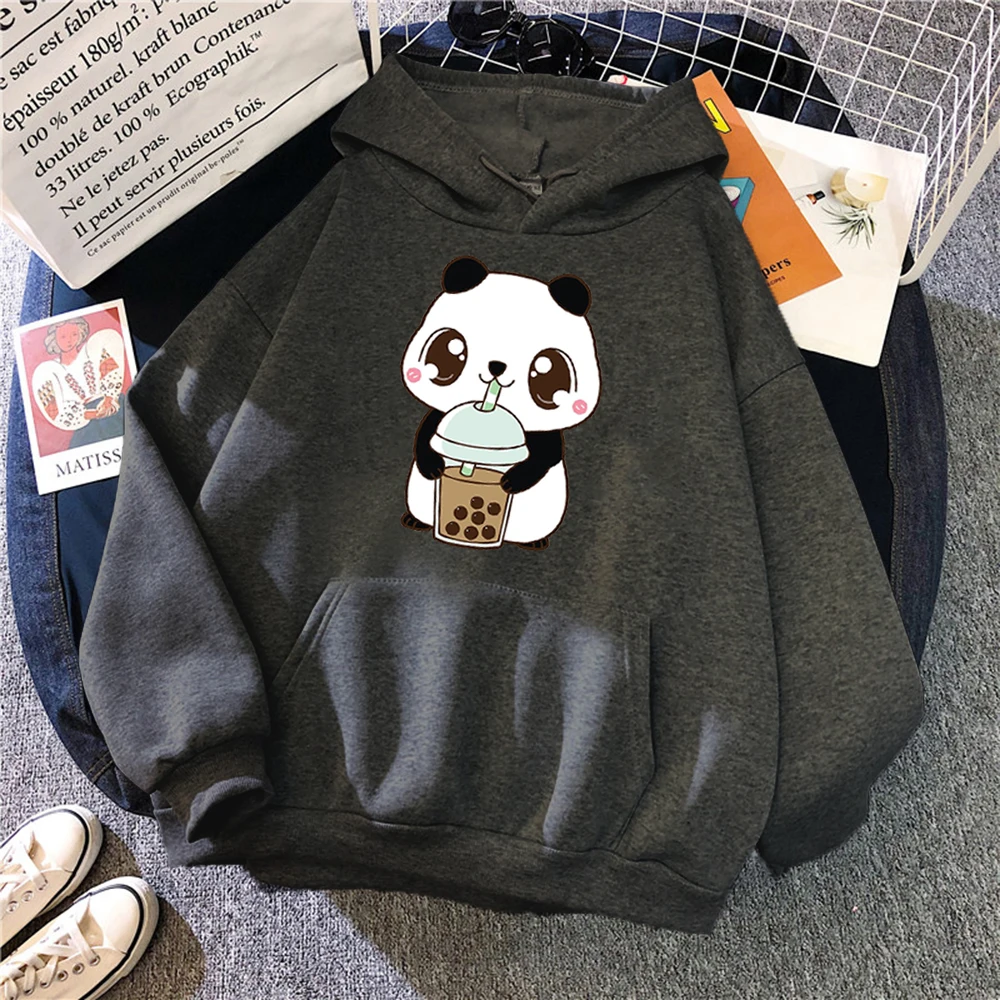 Men's Bears Drucken Nette Dropshipping Harajuku Vintage Schwarz Hoodie Tops Oversize Langarm Streetwear Pullover Kleidung