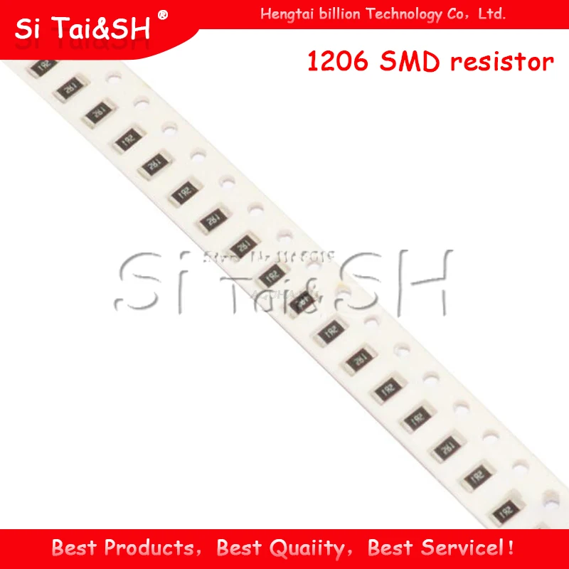 100 шт. 1206 SMD резистор 0R - 10 м 1/2 Вт 0 1 150 220 330 470 Ом к 2 200 1R 10R 100R 200R 220R 330R 470R | Электронные
