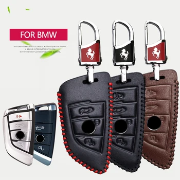 

Genuine Leather Remote Key Cover Case For BMW E38 E39 E46 E83 E60 E34 F30 F10 E53 F10 G30 G38 1 3 5 7 Series X1 X3 X4 X5 X6 Key