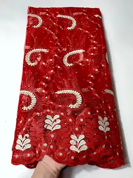 

African mesh Lace Fabric High Quality French Tulle Lace Fabric 2020 Nigerian Lace Guipure Embroidery Fabric XSDE162