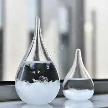 

Hot Sale Transparent Water Drop Weather Storm Forecast Predictor Monitor Droplet Storm Glass Home Decoration 4 Size US Shipping