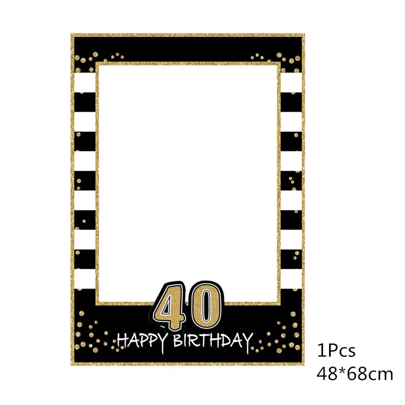 40th Chicinlife 1 шт. Happy 30th 40th 50th 60th Photo Booth рамка реквизит для взрослых на день рождения для фотосъемки юбилейные украшения принадлежности - Цвет: 40th