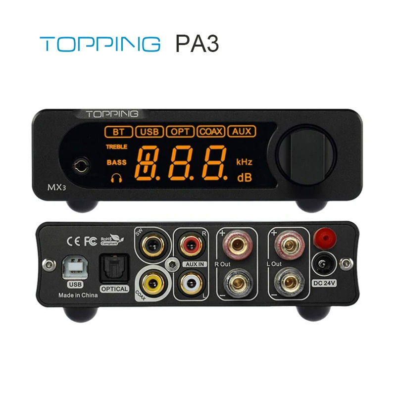 

Topping MX3 PCM5102A 24bit/192kHz NFC Built-in Bluetooth Receiver DAC Headphone Amplifier