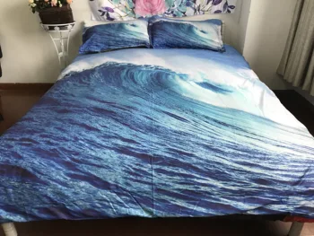 

Sea Duvet Cover Bedding Sets bed sheets and Pillowcases Bed Sheet Twin Queen King Teenager Baseball Print