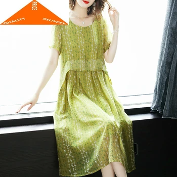 

Women Beach Summer Party Dress Print Floral Long Plus Size Loose Dresses Elegant Vestidos Verano LWL9622