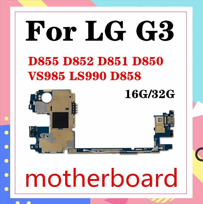 Материнская плата для LG G3 D855 D852 D851 D850 VS985 LS990 D858 оригинальные запасные части