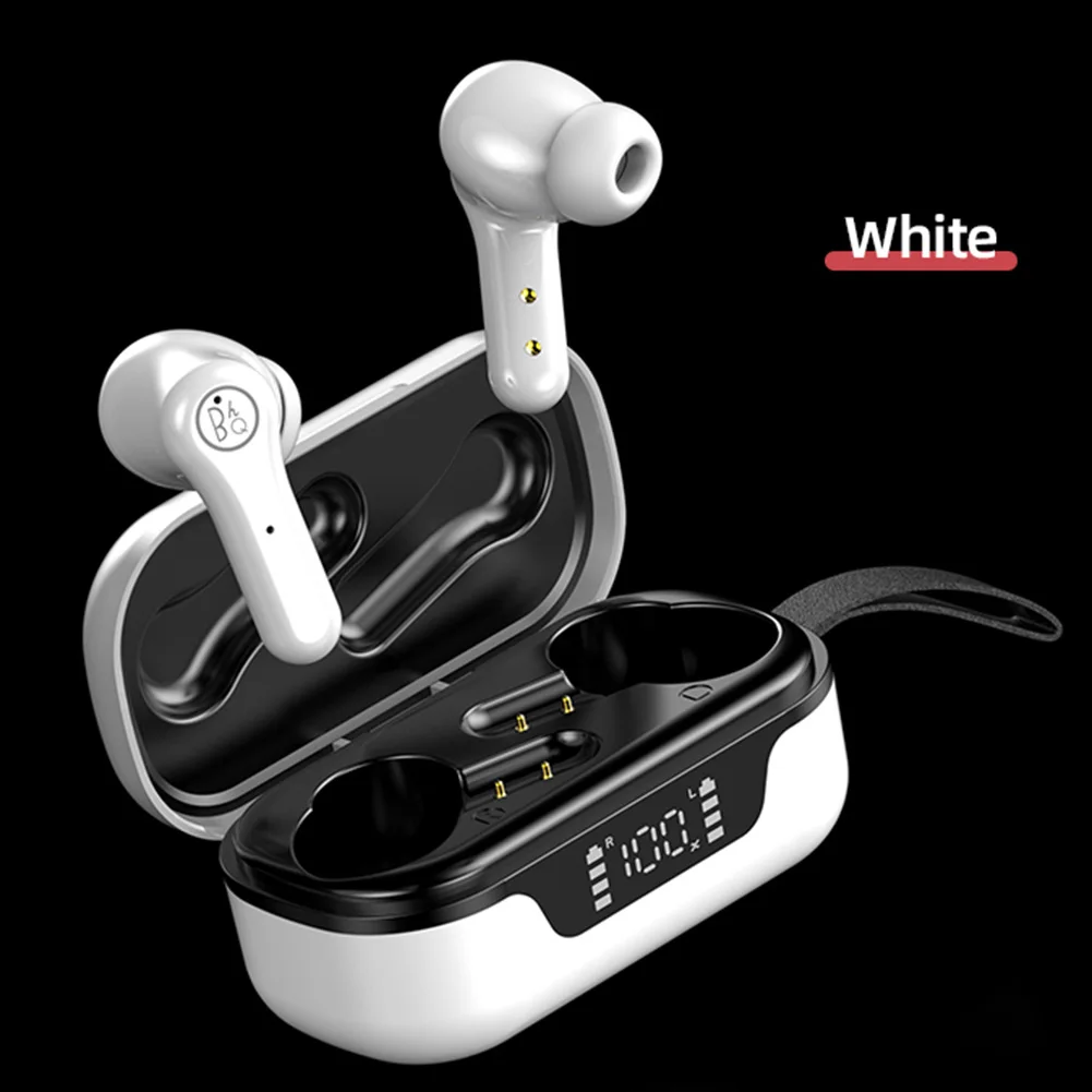 ANC Pro Bluetooth V5 1 Wireless Waterproof Headset with Active Noise Reduction HiFI Stereo In ear Earbuds Headphones for sport