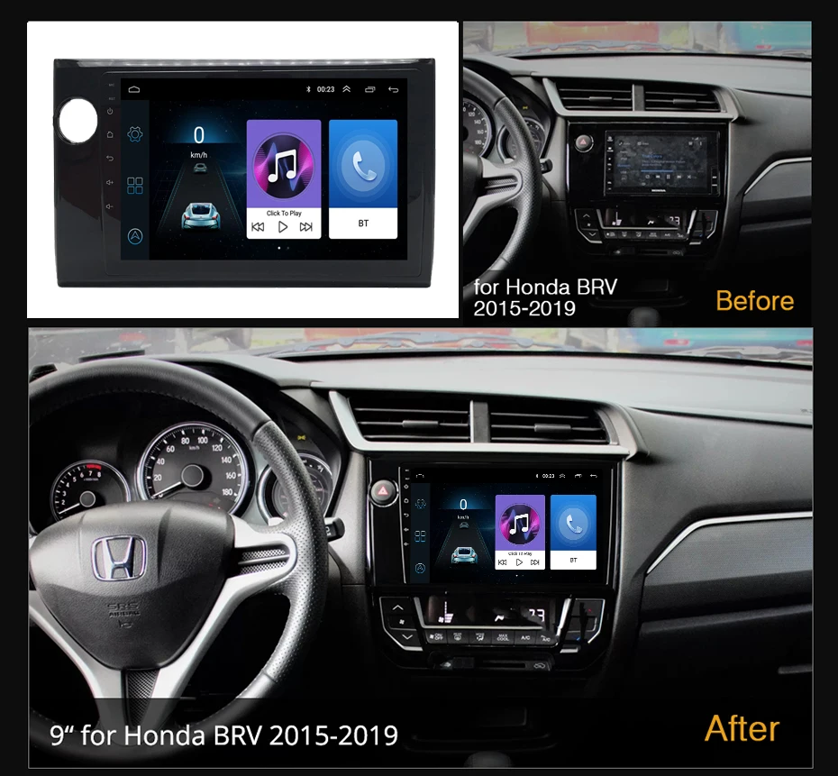 Для Honda BRV- автомобильный Радио Мультимедиа Видео плеер навигация gps Android 8,1 аксессуары SWC BT wifi седан без dvd