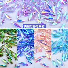 Маникюрные аксессуары нового стиля Подвеска со стразами для глаз лошади искусственные прозрачные, со стразами симфония конский глаз свободный диаметр