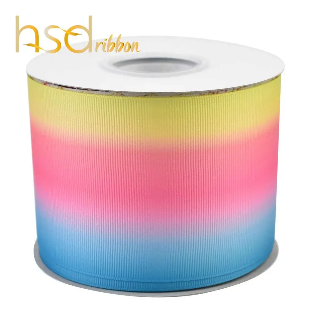 HSDRibbon 16 мм 22 мм 38 мм 75 мм Печатные hsd-дизайн HT Grosgrain ленты 50 ярдов/рулон - Цвет: 03086