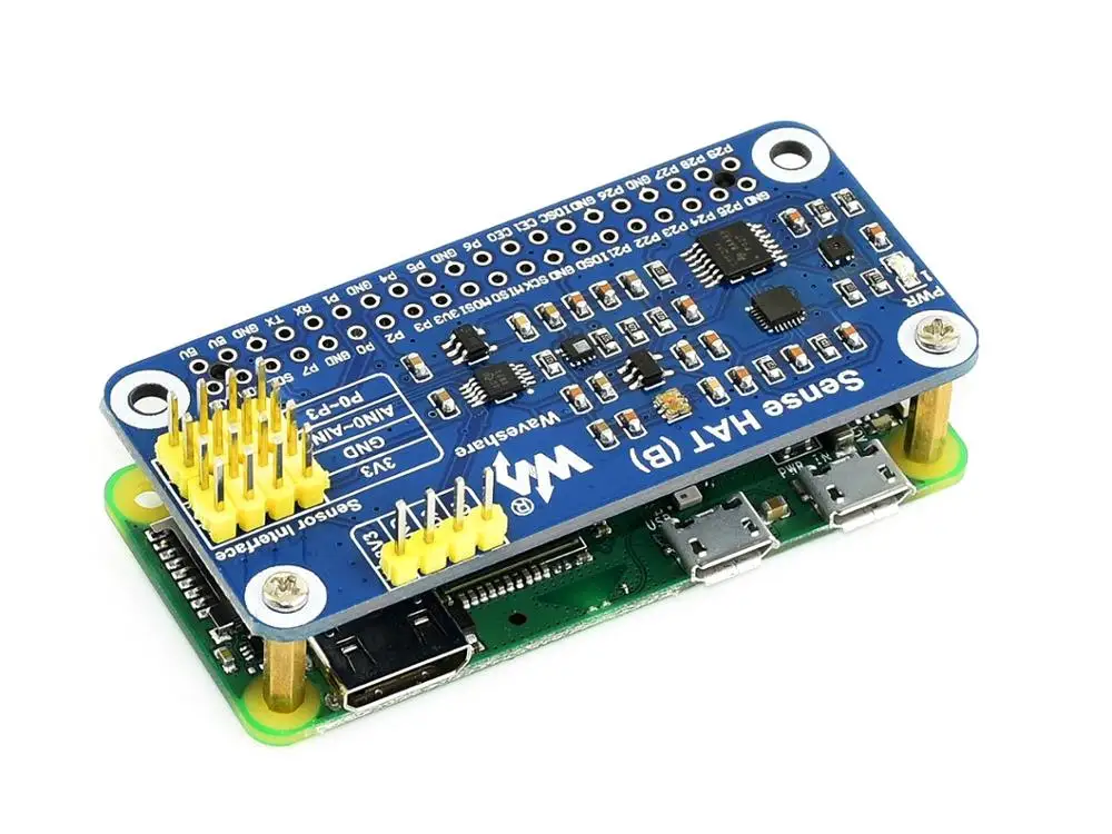 Плата Waveshare Sense HAT (B) для Raspberry Pi встроенные несколько мощных датчиков поддержка