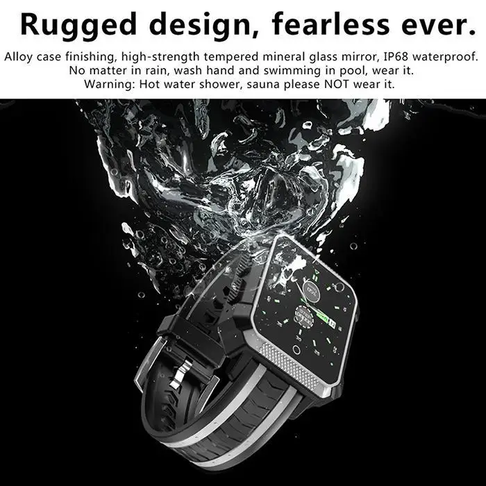 Водонепроницаемый Bluetooth Смарт-часы поддержка вызова оповещения шагомер 4,0 Камера сердечного ритма, шагомер, сон