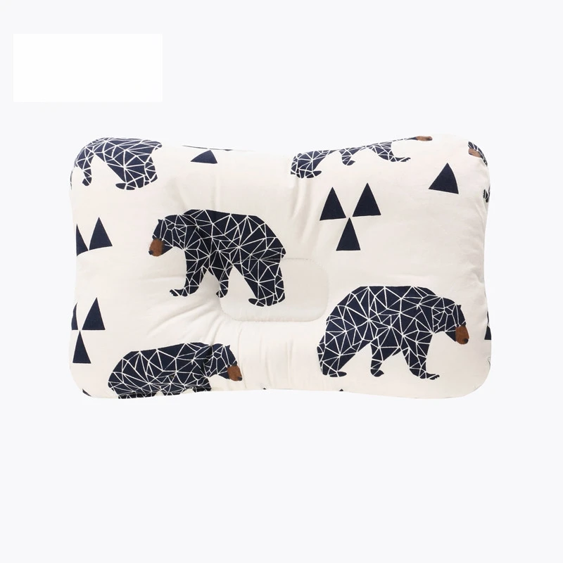 Baby Newborn Pillow  Print Shaping Anti-bias Pillow 0-1 Years Old Infant Cotton 3D Mesh Breathable Pillow Baby Beddings Cushions (7)
