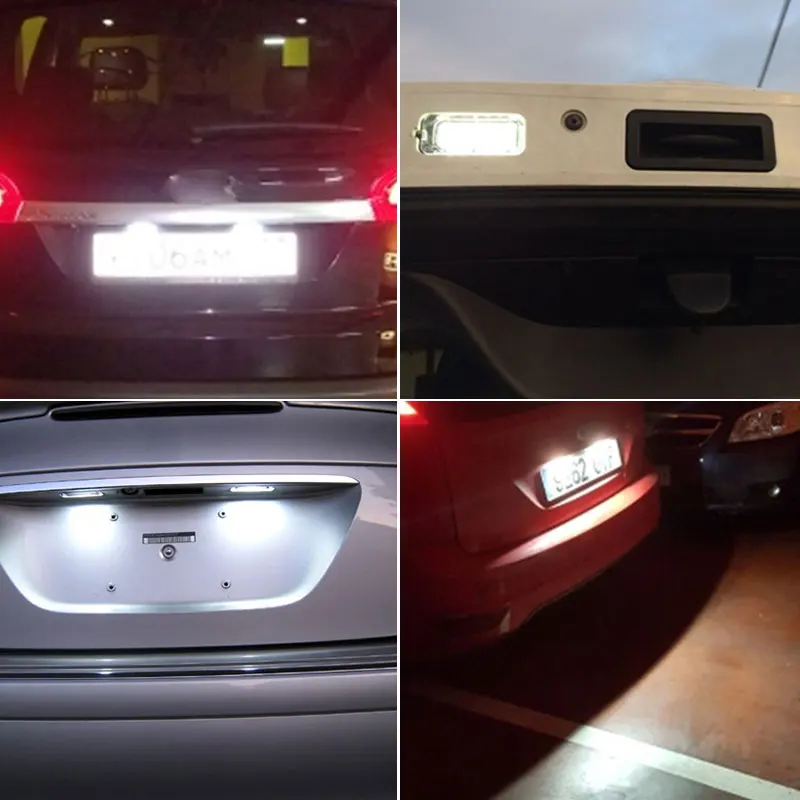 2 шт. Canbus белый светодиодный светильник номерного знака для фокуса 5D Fiesta Mondeo MK4 C-Max MK2 S-Max Kuga Galaxy автомобильные аксессуары