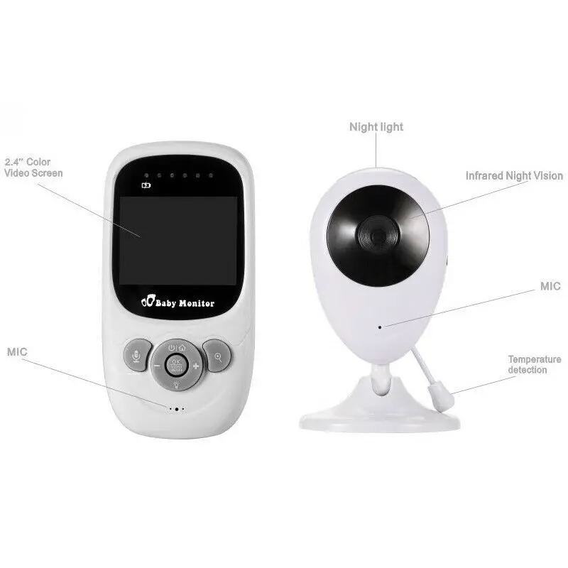 Wireless Video Baby Monitor Da 2.4 Pollici Telecamera di Sicurezza a Colori Citofono di Sicurezza D