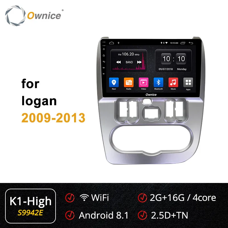 S9942 K1 HIGH Ownice 4G ПУСТЬ Android 9,0 Восьмиядерный радио Android 9,0 K3 K5 K6 автомобиль gps для Renault Logan 2009-2013 DSP 360 панорама оптический - Цвет: S9942 K1 HIGH