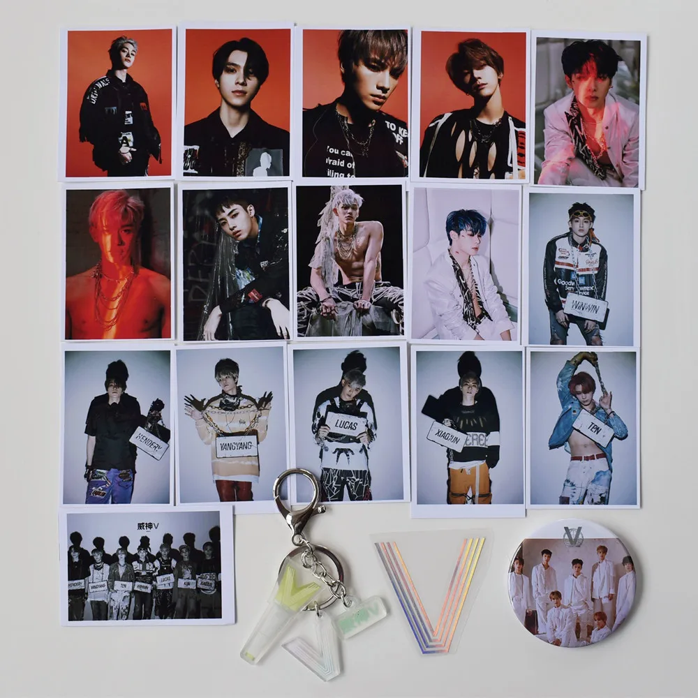 police woman costume Kpop WayV Way V Awaken The World Take Over The Moon Kick Back LUCAS Fan Club Collection Picture Mini Lomo Photos Key Chain Badge sexy anime cosplay