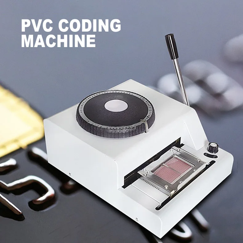 Выпуклый код принтер код давления машина Код машина VIP членская карта пишущая машинка ПВХ ручная тиснение машина