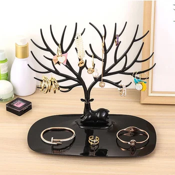 

Antler Jewelry Jewelry Box Creative Cosmetic Organizer Ring Rack Earrings Necklace Display Makeup tabletop jewelry storage box