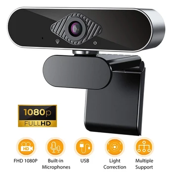 

HD 1080P Webcam Mini Computer PC WebCamera with Microphone Rotatable Cameras for Live Broadcast Video Calling Conference Work