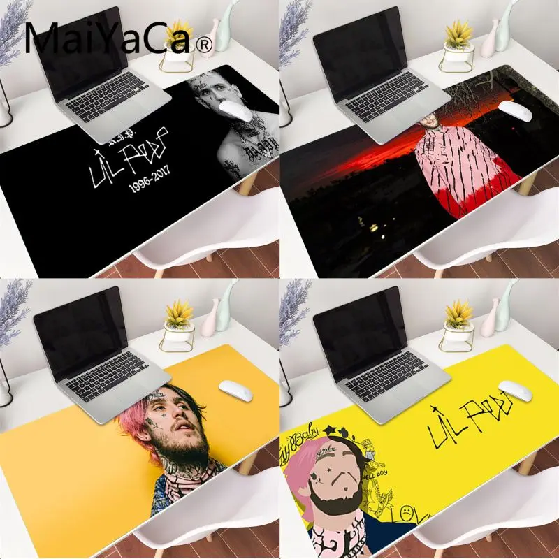 Резиновый коврик MaiYaCa для мыши в стиле рэп певицы Lil Peep игровые аксессуары