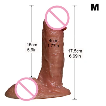 S/M/L Super Realistic Big Dildo Flexible Penis Dick with Suction Cup Adult Products Female Masturbation Sex Toys for Women 3