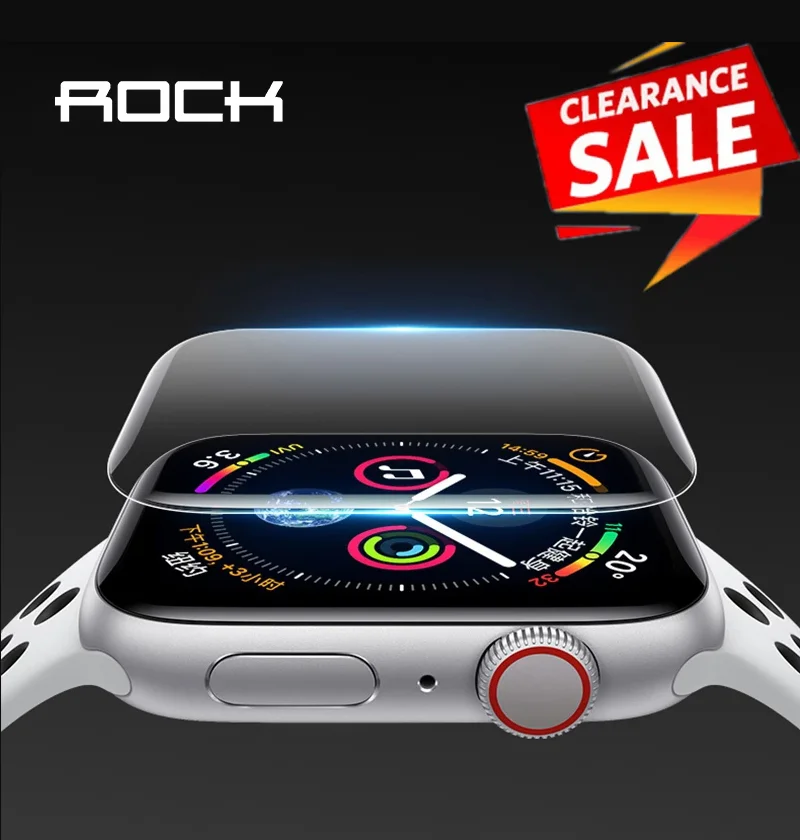 2 шт для Apple Watch Защита экрана iWatch 4 3 ROCK гидрогель полная защитная пленка 38 мм 40 42 44