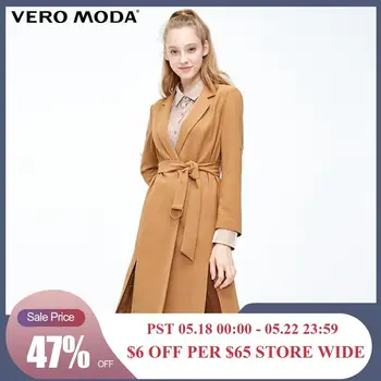 

Vero Moda Women's Slim Fit Split Hemline Single-button Wind Coat | 318421503