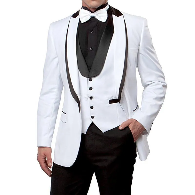 Модные Женихи, мужские смокинги для жениха, приталенные смокинги, мужские костюмы для свадьбы/выпускного/ужина, лучший мужской блейзер(пиджак+ брюки+ галстук+ жилет